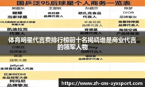 体育明星代言费排行榜前十名揭晓谁是商业代言的领军人物