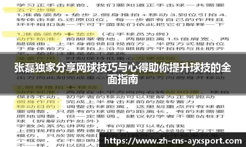 张磊独家分享网球技巧与心得助你提升球技的全面指南